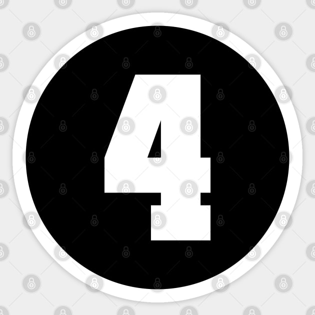 Number Four - 4 Sticker by SPAZE